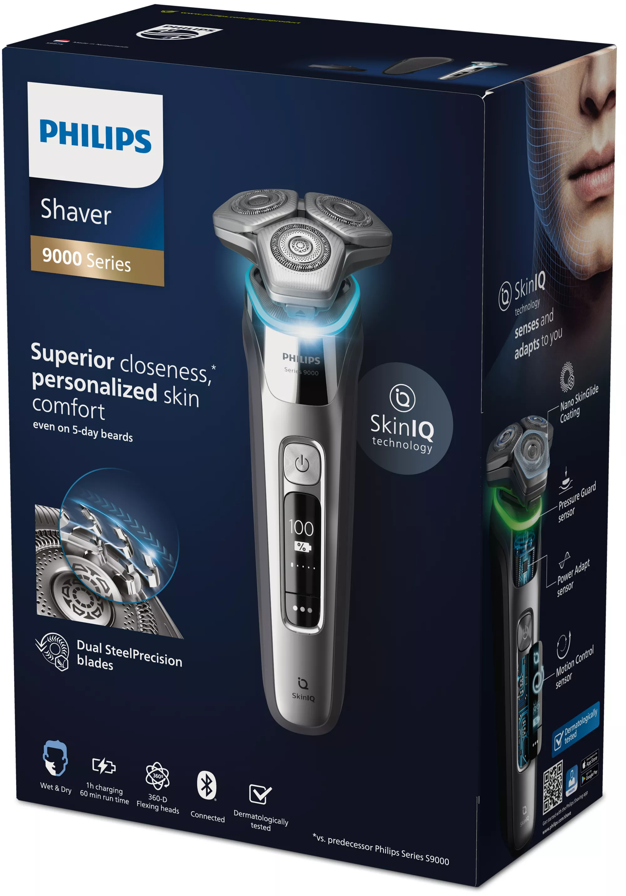 Philips SHAVER Series 9000 S9975/35R1 men's shaver Rotation shaver Trimmer Silver – image 2