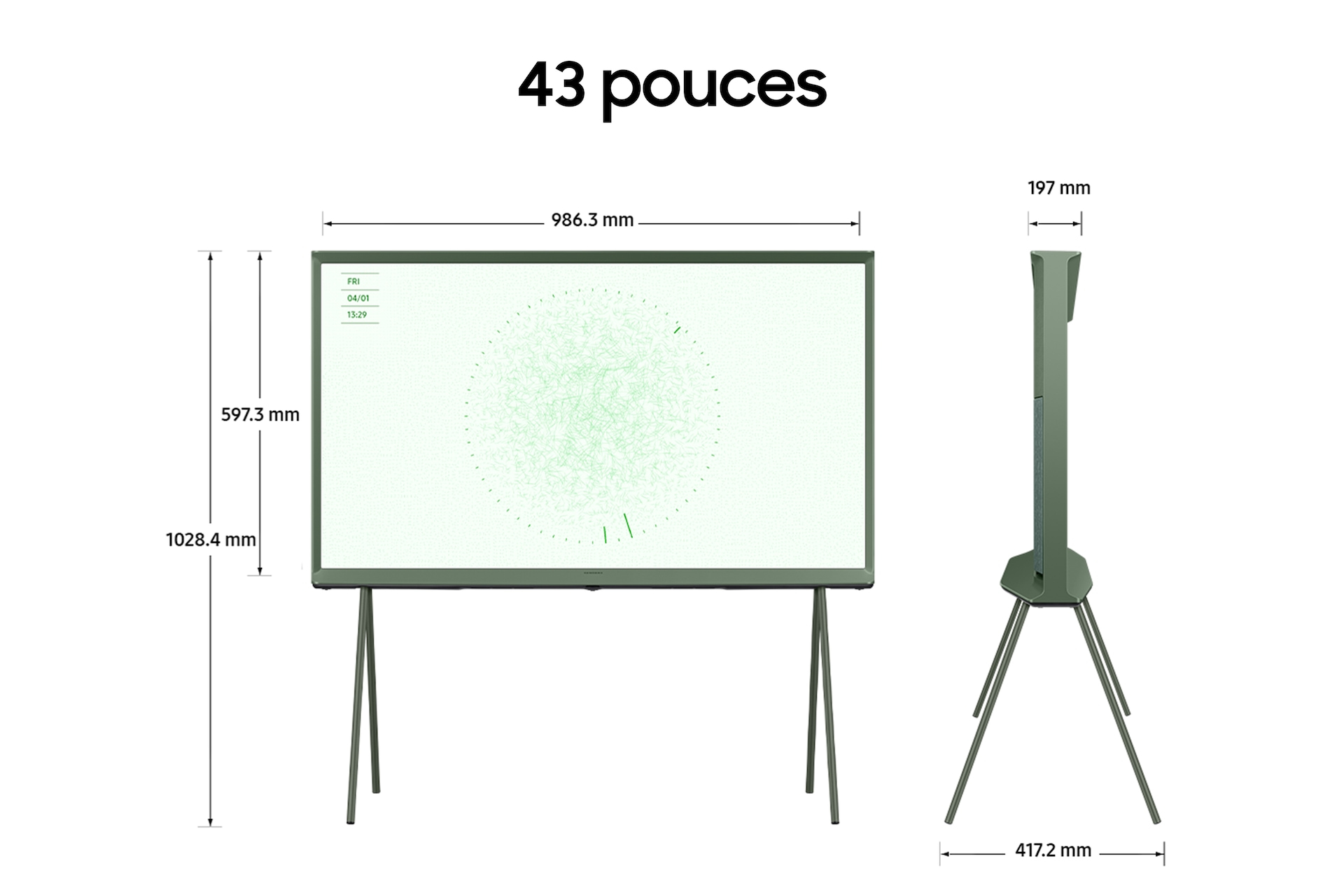 TV QLED SAMSUNG The Serif TQ43LS01D Vert 2024 — photo 3