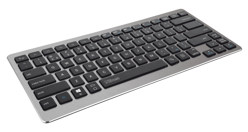 Trust 19043 mobile device keyboard Bluetooth Silver – image 2