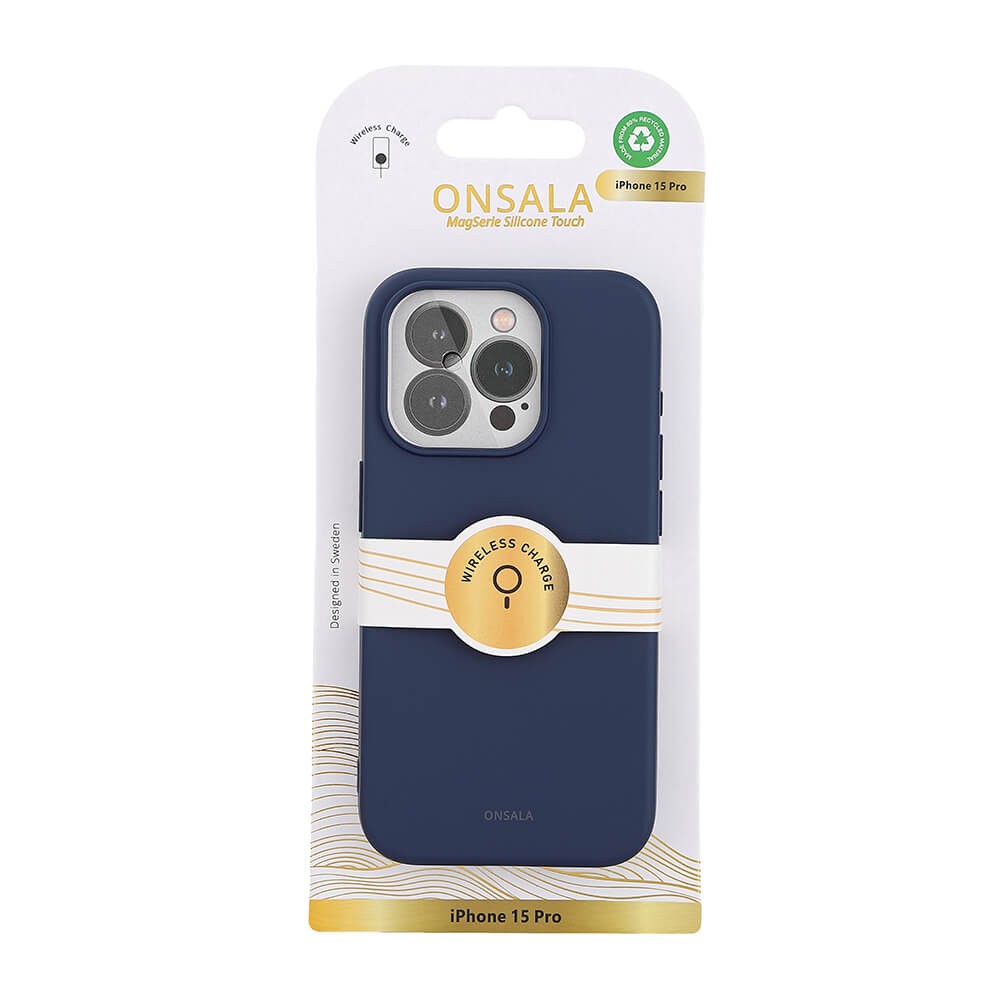 Onsala Phone Case with Silicone Feel MagSeries Dark Blue - iPhone 15 Pro – image 2
