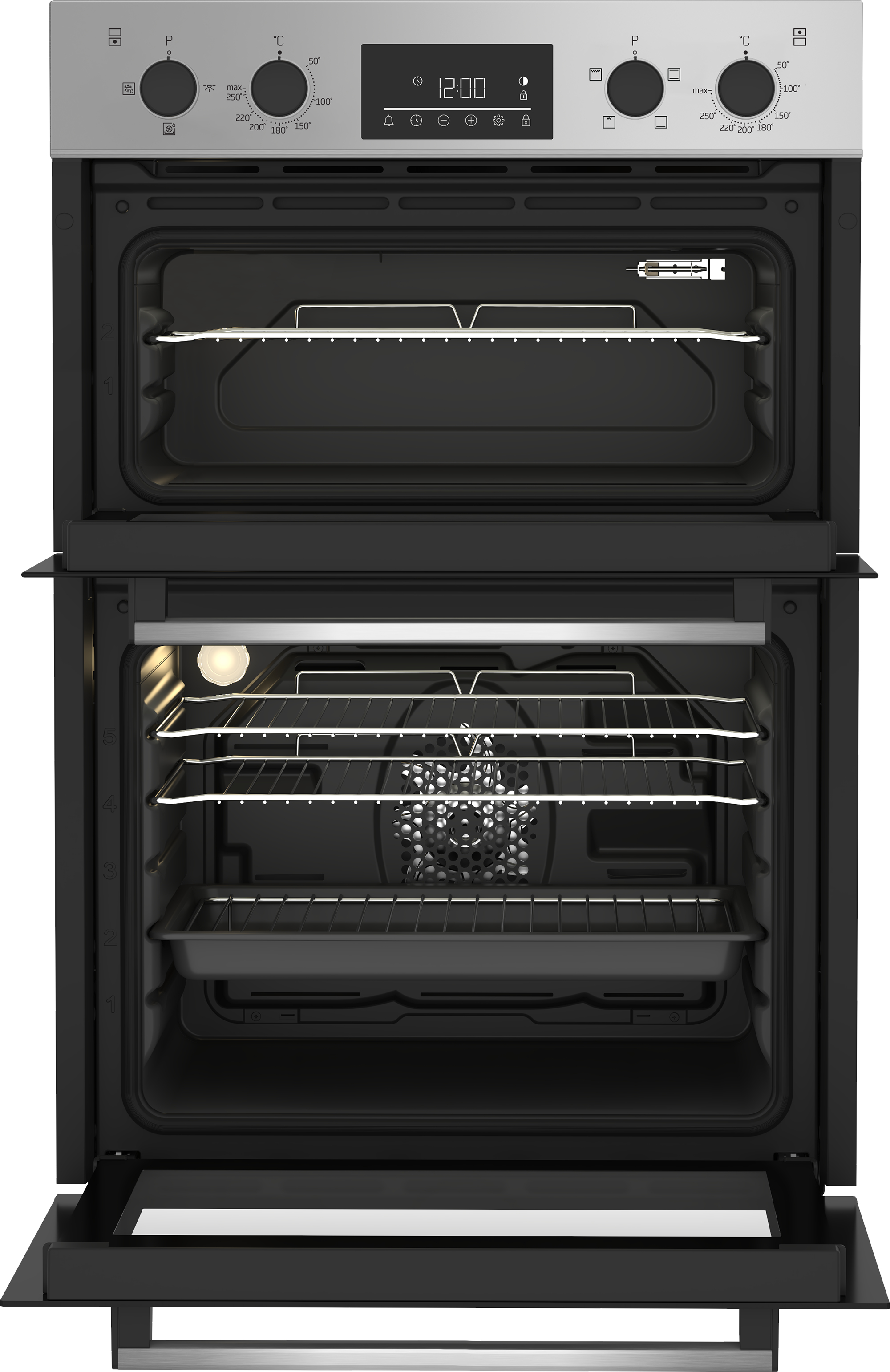 Beko BBXDF22300S 90cm Built-In Double Fan Oven with Touch Control LED Timer – image 4