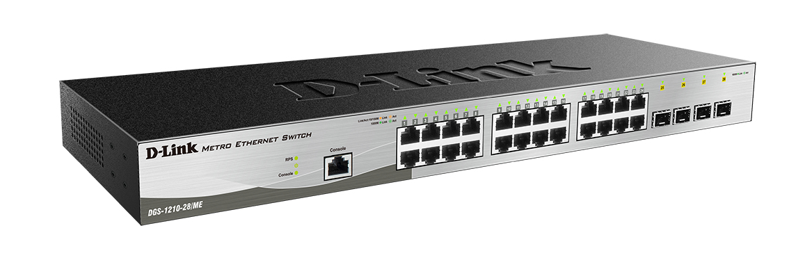 D-Link DGS-1210-28/ME/B, Managed Gigabit Switch with 24 10/100/1000Base-T + 4 SFP Ports – image 3