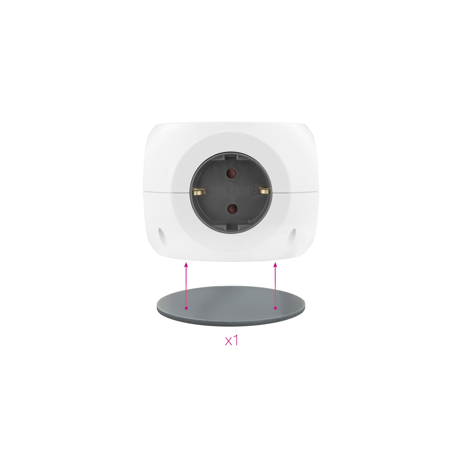 Nanocable 3-socket socket with 4 USB's (2 USB A + 2 USB-C) and wireless charging, with switch – image 7