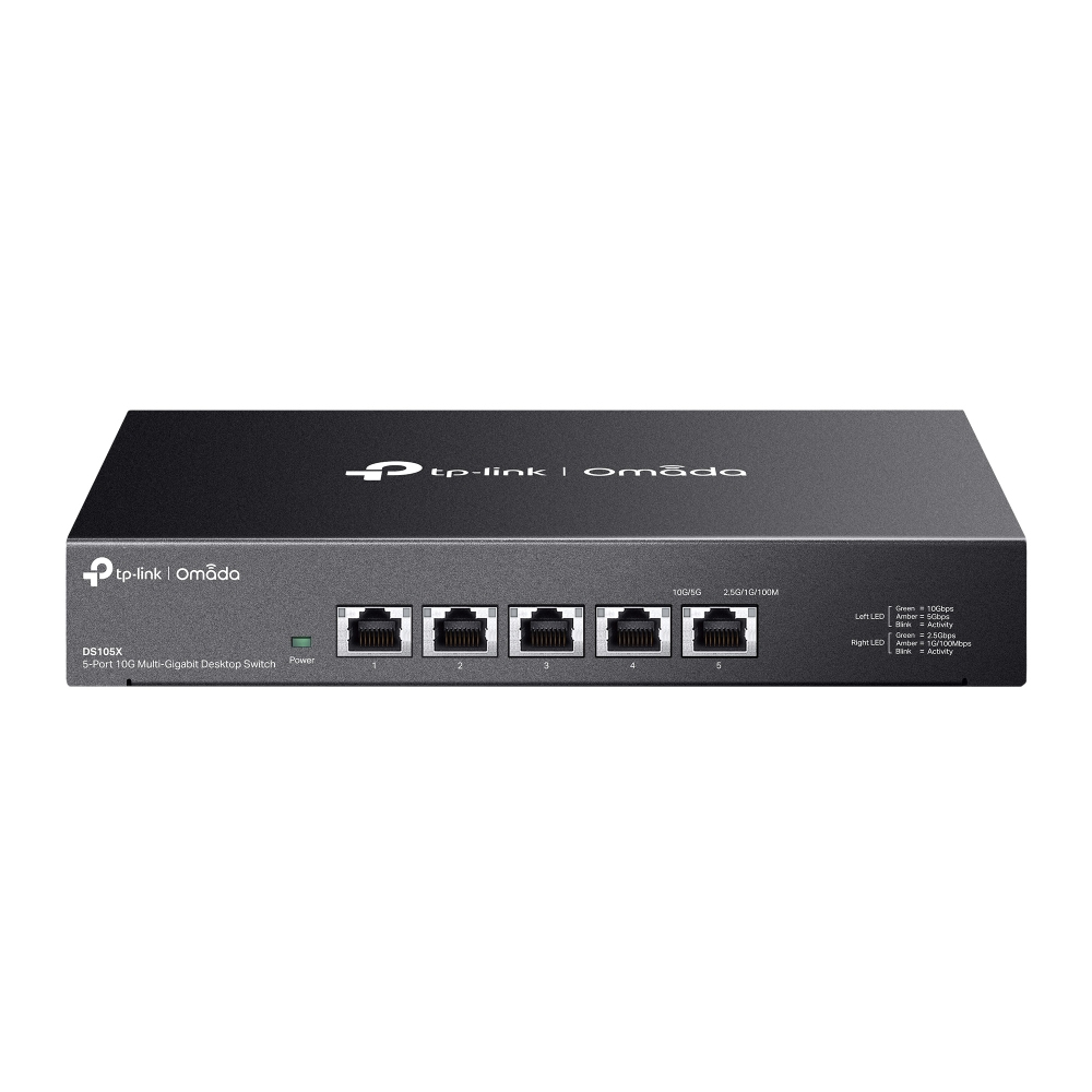 OMADA 5-PORT 10G MULTI-GIGABIT DESKTOP SWITCH PORT: 5X 10G RJ45