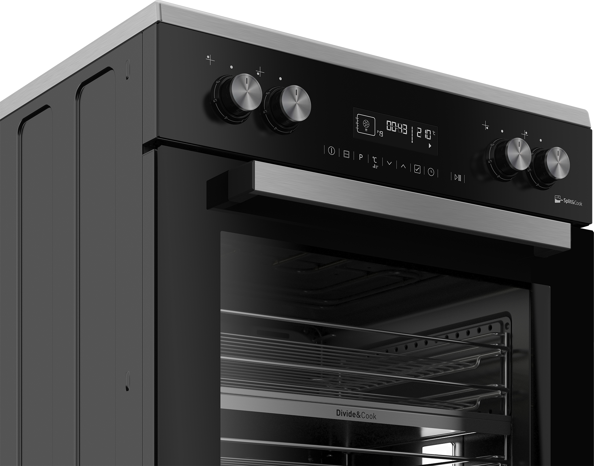 Beko SCC663X 60cm Split&Cook Electric Cooker – image 4