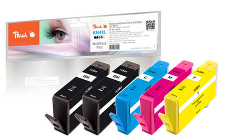 Peach PI300-574 ink cartridge 5 pc(s) Compatible Black, Cyan, Magenta, Yellow