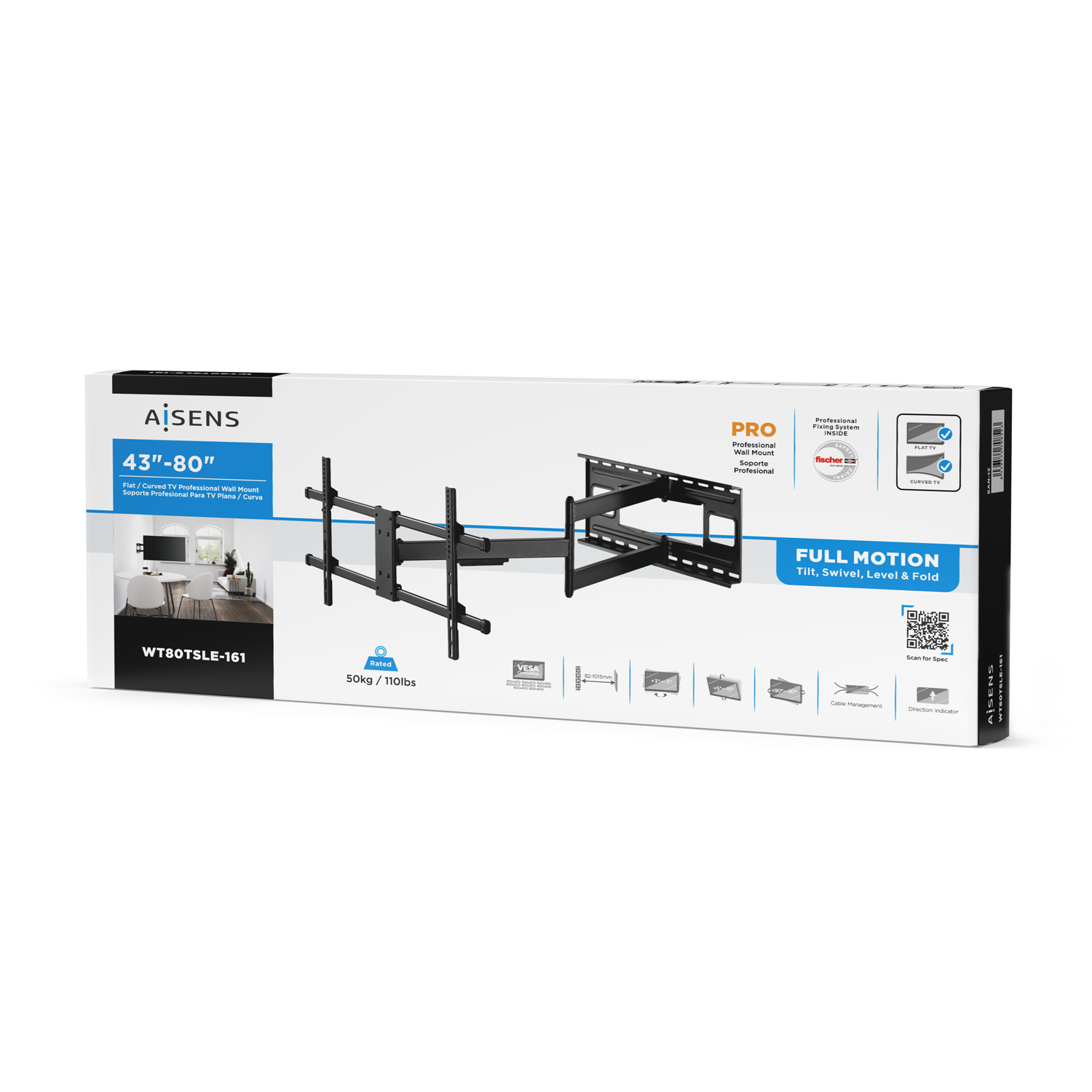 AISENS WT80TSLE-161 TV mount/stand 2.03 m (80") Black – image 4