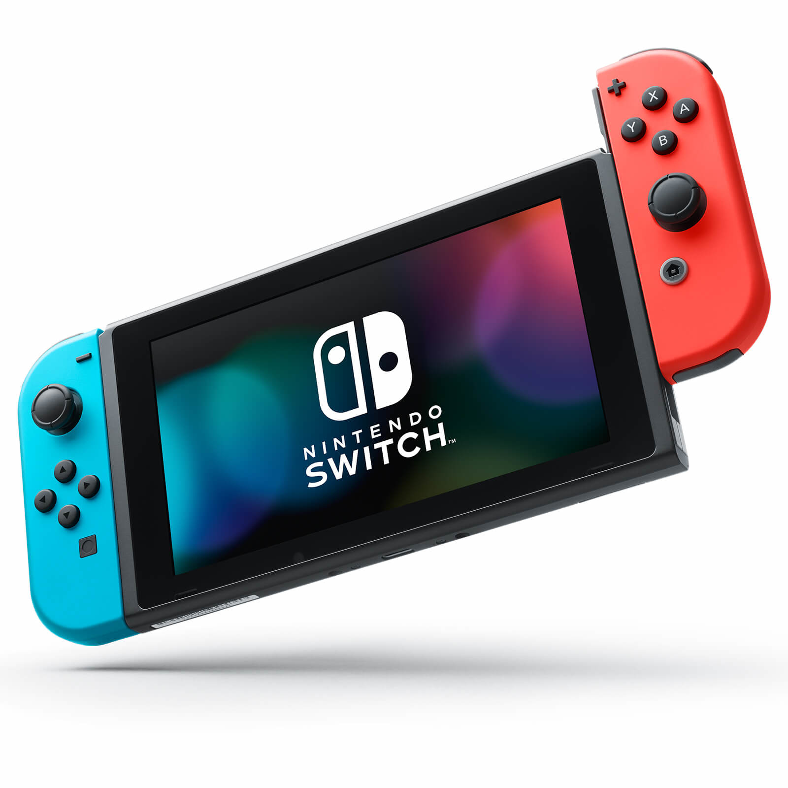 Nintendo Switch HW Neon Red/Blue + Super Mario Maker 2 – image 2