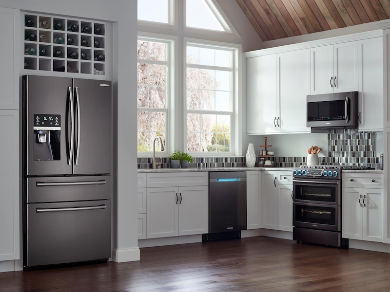 Samsung RF25HMEDBSG side-by-side refrigerator Freestanding – image 8