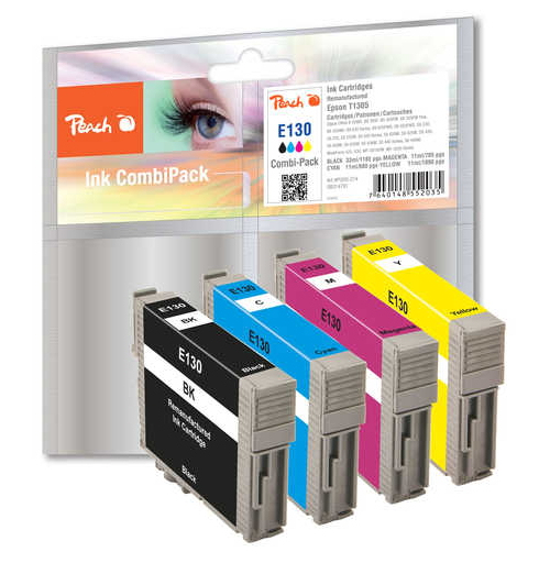 Peach PI200-214 ink cartridge Black, Cyan, Magenta, Yellow