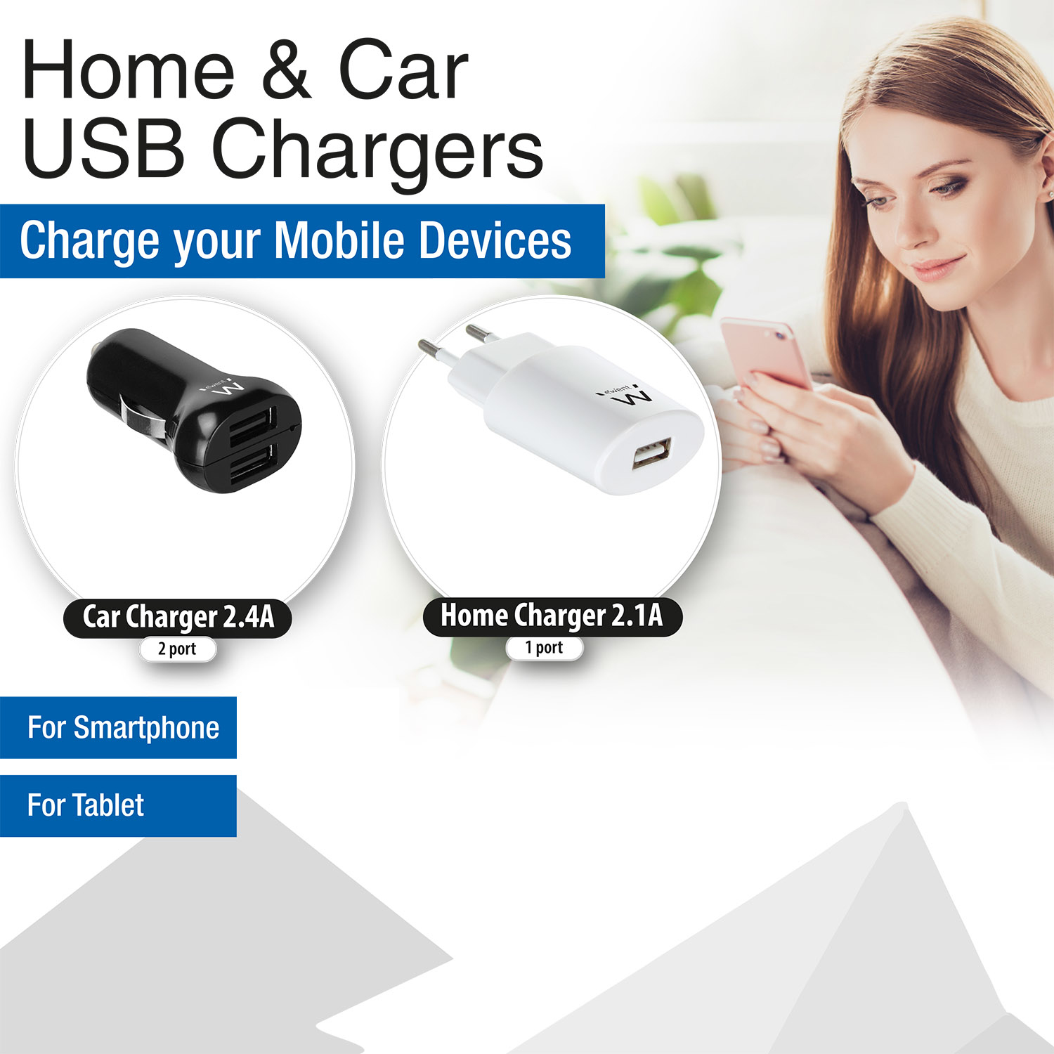 Ewent EW1263 mobile device charger Universal Black, White AC, Cigar lighter Auto, Indoor – image 6