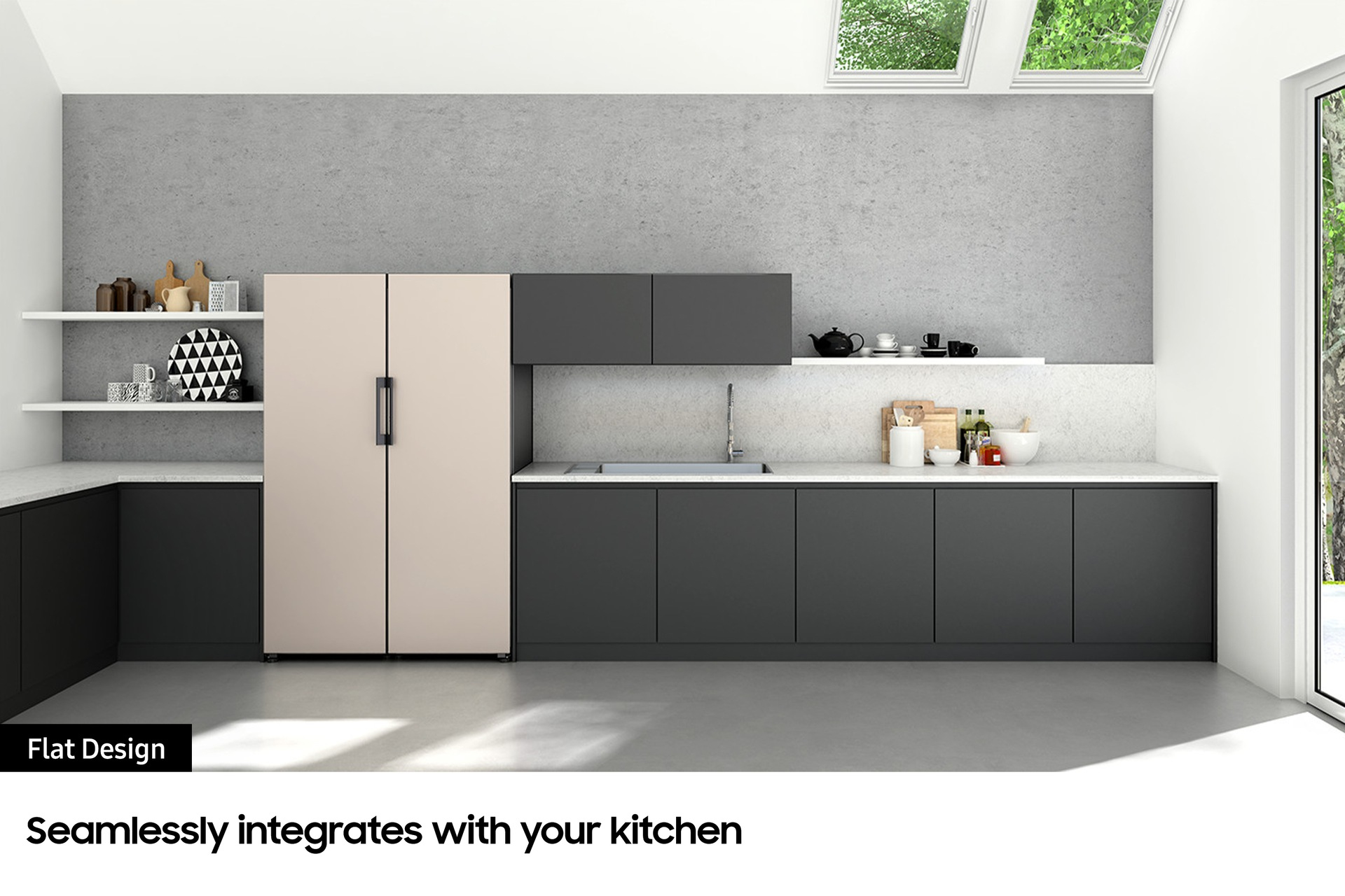Samsung Bespoke RR39A74A3CE/EU Tall One Door Fridge with SpaceMax™ Technology - Cotta Beige – image 7