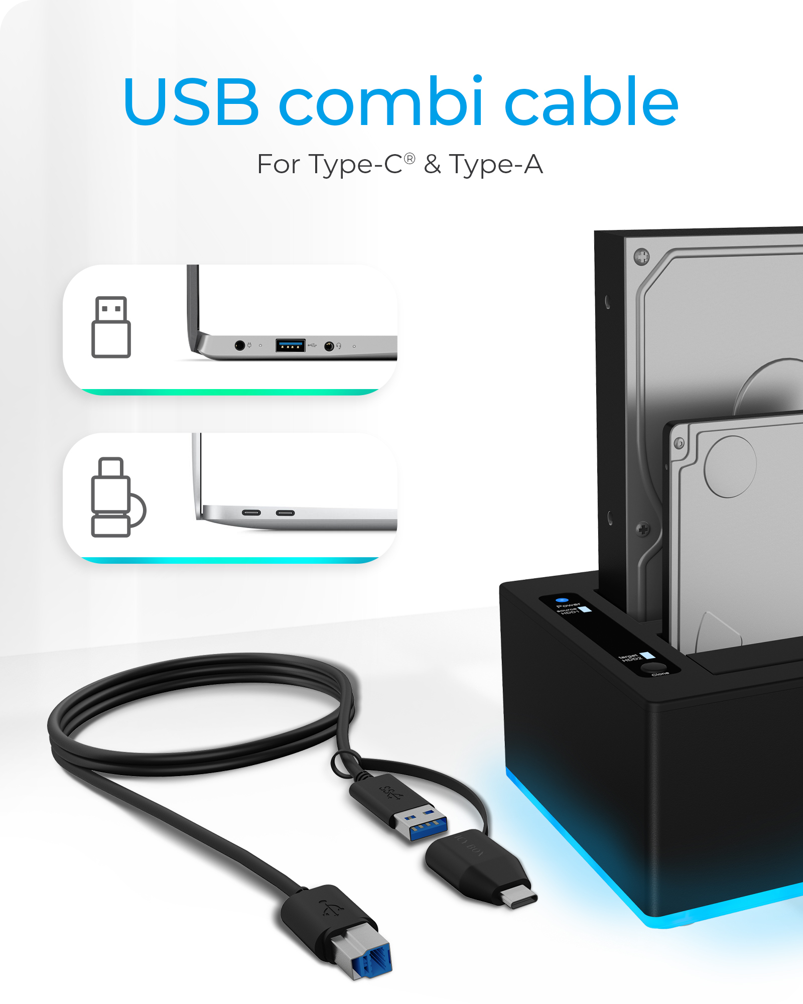 ICY BOX IB-127CL-U3 USB 3.2 Gen 1 (3.1 Gen 1) Type-B Black – image 7