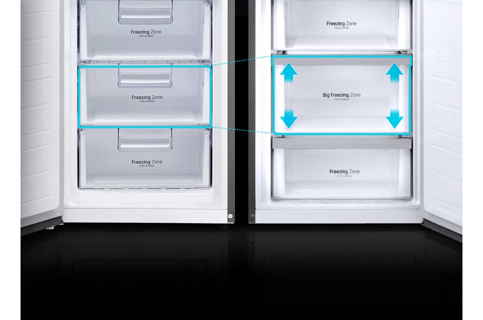 LG GBB60SEPFS fridge-freezer Freestanding – image 3