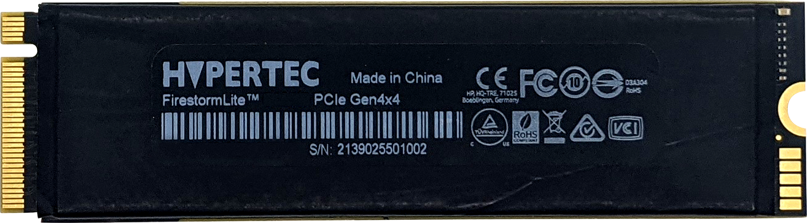Hypertec FirestormLite2TB M.2 2280 NVMe PCIe Gen 4×4 SSD; 2GB DRAM cache; 7400MB/s seq Read; 6700MB/s Seq write; Random 4K IOPS 741K read / 666k write; 1360TB TBW. image 2