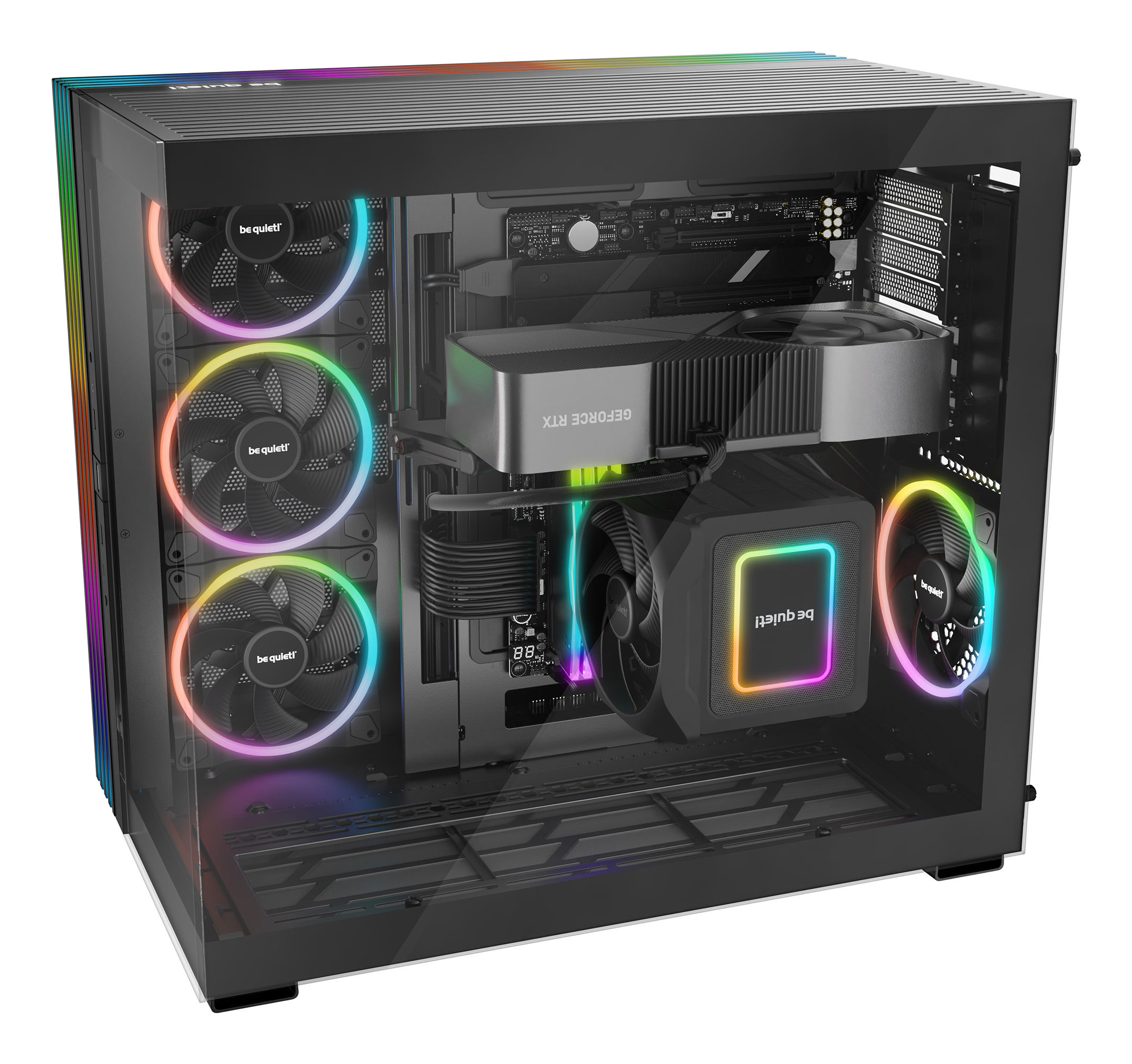 Gabinete Gamer be quiet! LIGHT BASE 900 FX Black - Torre - E-ATX/XL-ATX/ATX/M-ATX/Mini-ATX - 4 Ventiladores - Panel Lateral - Negro - BGW71 Gabinete Gamer be quiet! LIGHT BASE 900 FX Black - Torre - E-ATX/XL-ATX/ATX/M-ATX/Mini-ATX - 4 Ventiladores - Panel Lateral - Negro - BGW71