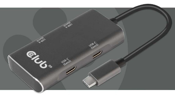 CLUB3D USB Gen2 Type C to 2x USB A + 2x USB C Data Hub – image 5