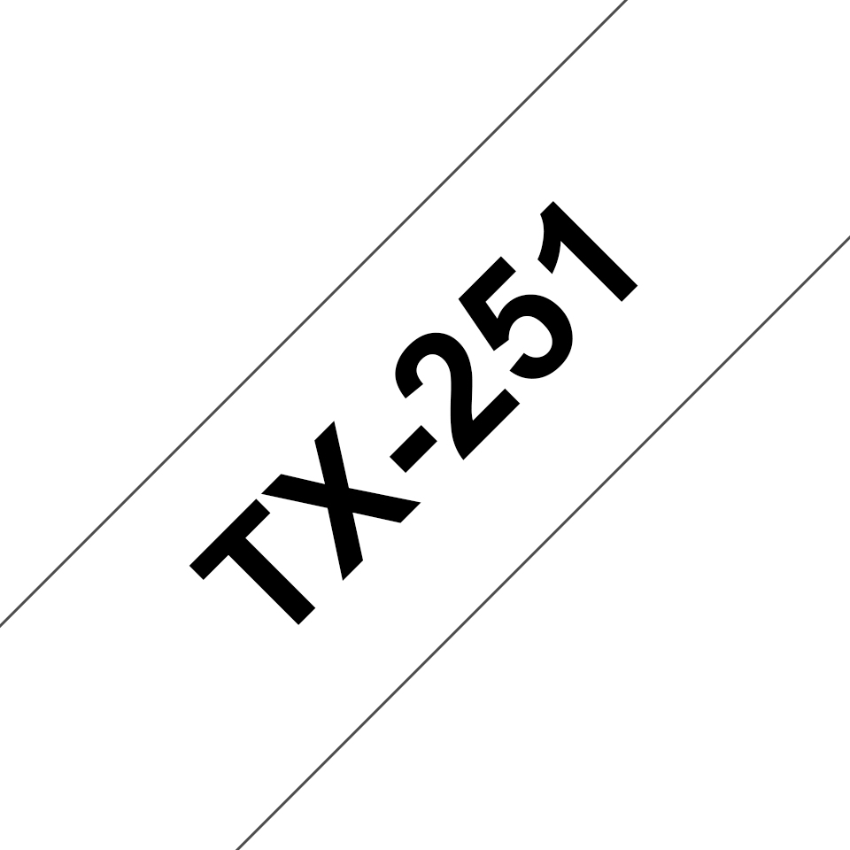Brother TX-251 etikett-tejp Svart på vitt