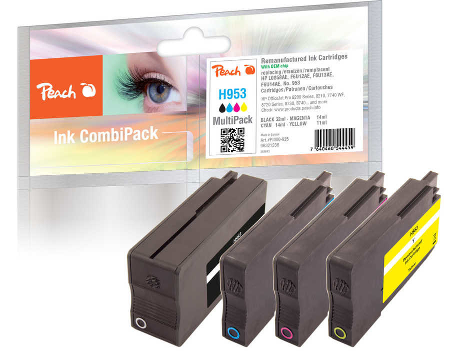 Peach PI300-925 ink cartridge 4 pc(s) Compatible Standard Yield Black, Cyan, Magenta, Yellow