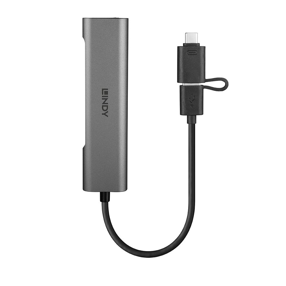 Lindy USB 3.2 Gen 1 Hub and Gigabit Ethernet Converter – image 2