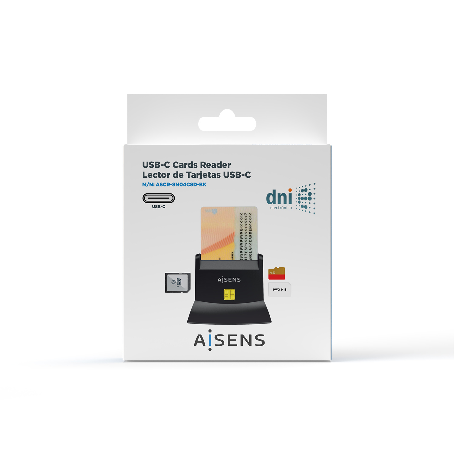 AISENS ASCR-SN04CSD-BK access control reader USB access control reader Black – image 6
