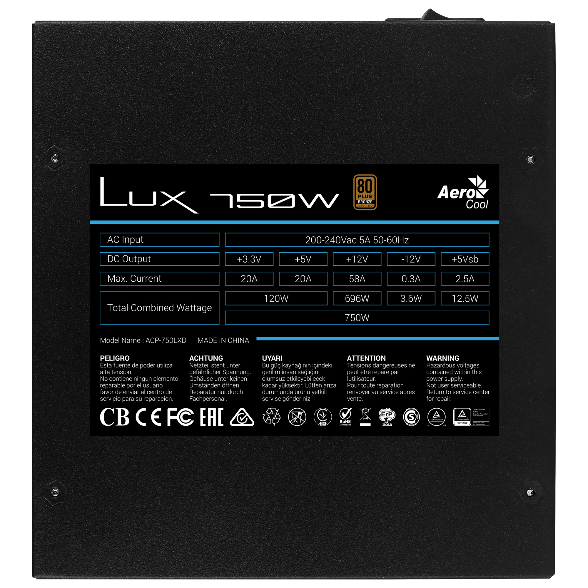 Aerocool LUX750 PC Power Supply – image 4