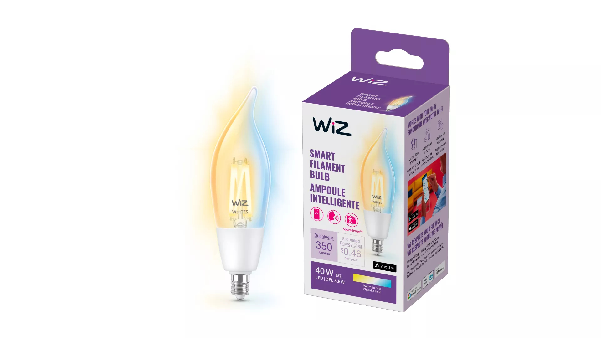 WiZ 046677603991 smart lighting Smart bulb Wi-Fi/Bluetooth – image 2