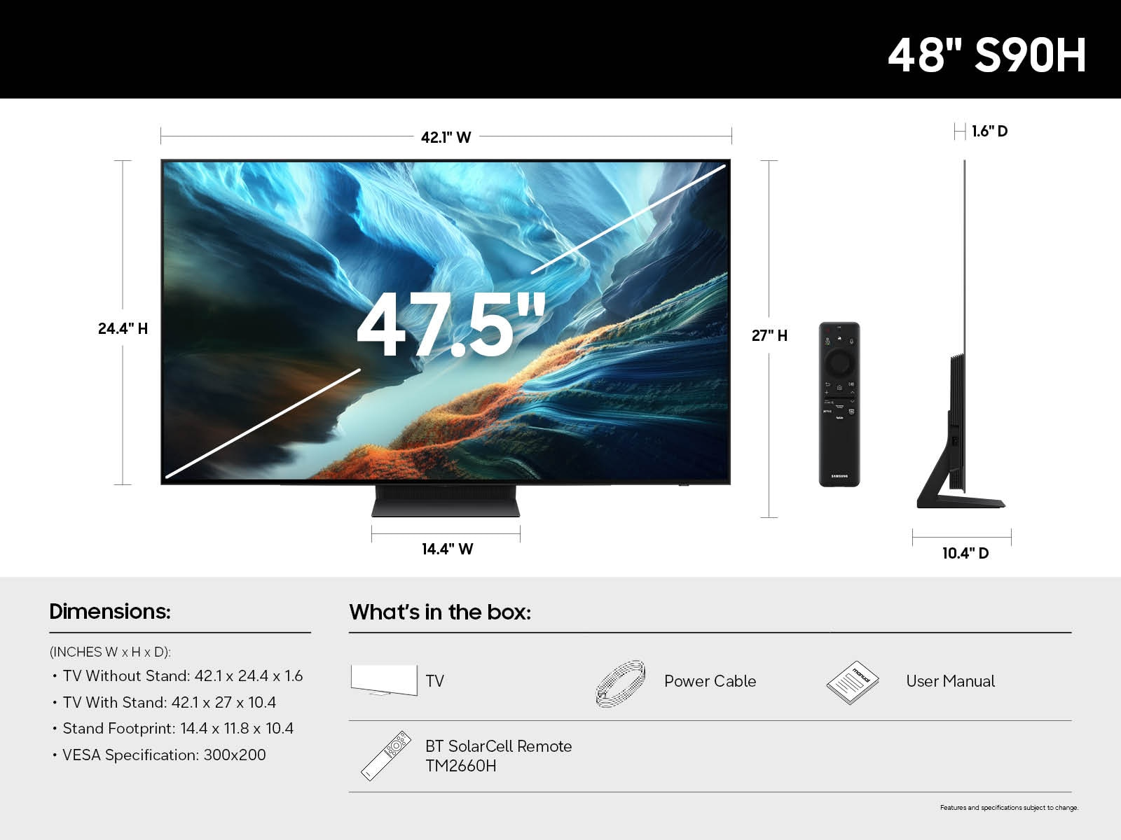 Samsung QN48S90HAEXZA TV – image 4