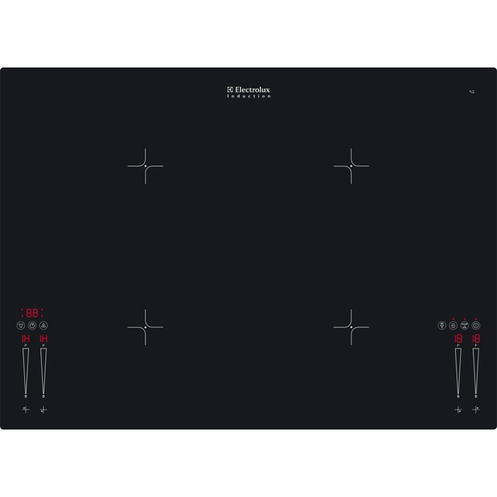 Electrolux GK69TSIO Black Built-in Zone induction hob 4 zone(s)