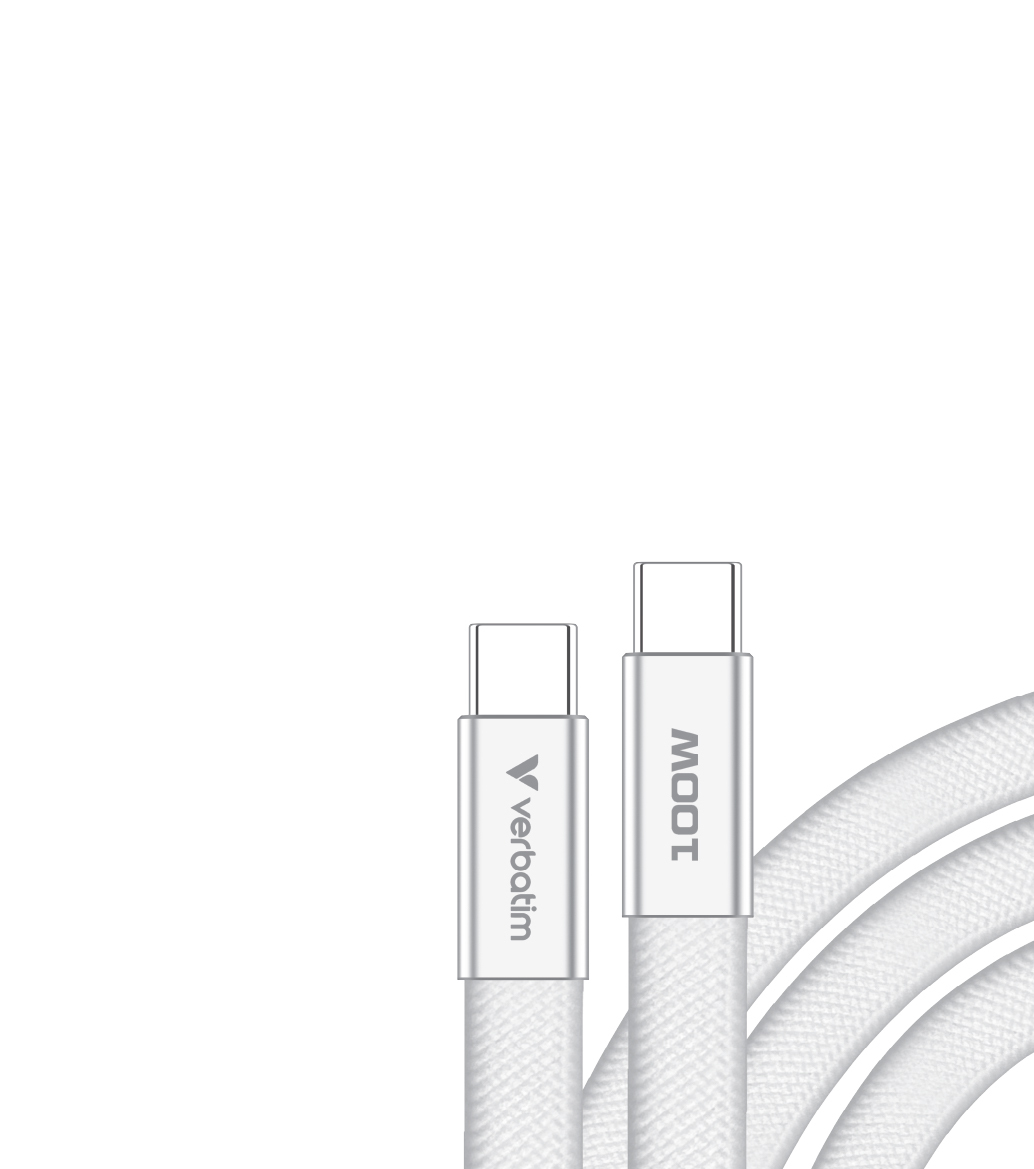 Verbatim Sync & Charge USB-C to USB-C 100W 120cm white Ladekabel