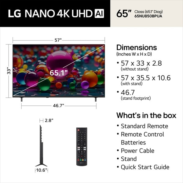 LG NANO 4K UHD AI 98NU850BPUB TV 2.49 m (98") 4K Ultra HD Smart TV Wi-Fi Black – image 4