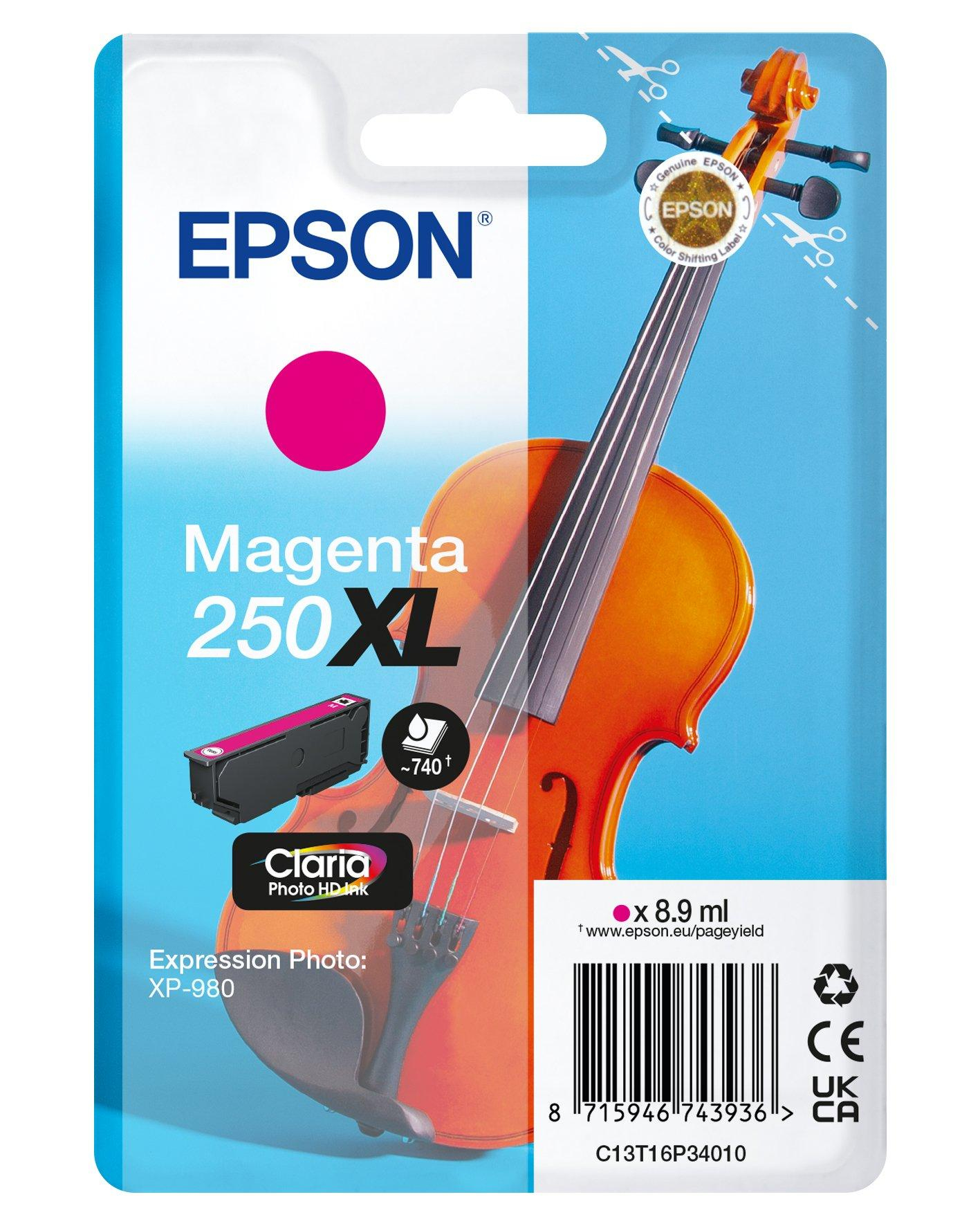 Epson 250XL - 8.9 ml - XL - magenta - original - blister - ink cartridge - for P/N: C11CL95402