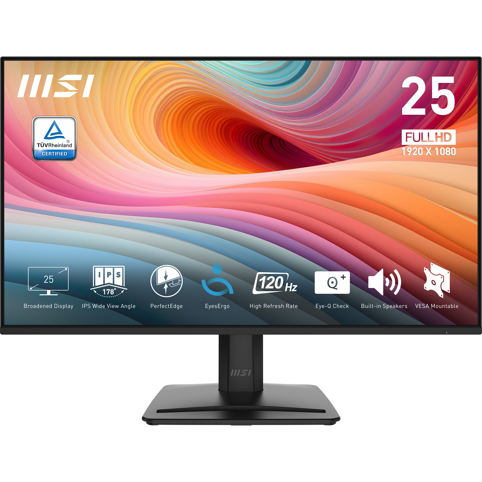 MSI PRO MP251 E2 24.5in Full HD 120Hz Adaptive-Sync IPS Monitor PROMP251E2