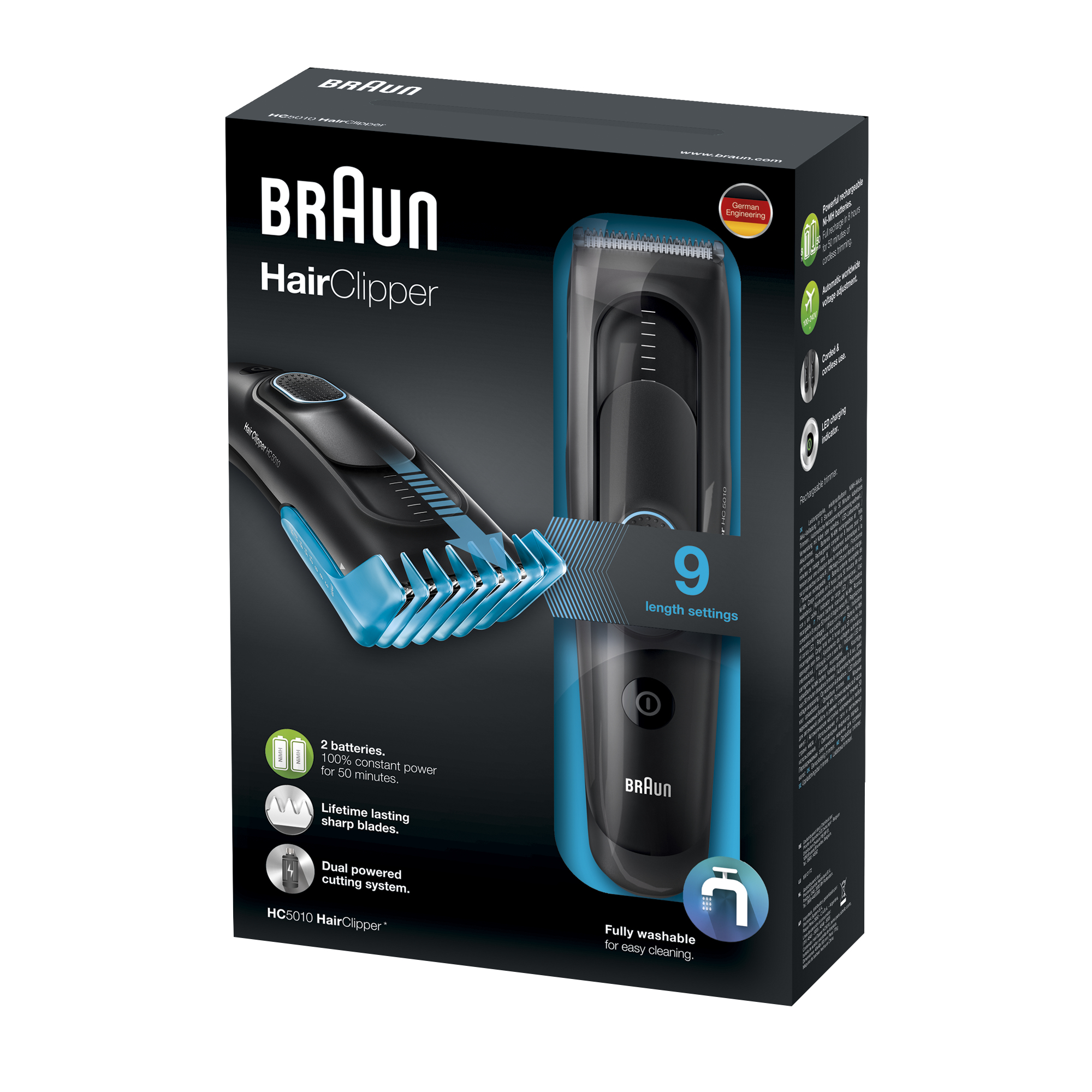 Braun HC5010 Black Nickel-Metal Hydride (NiMH)