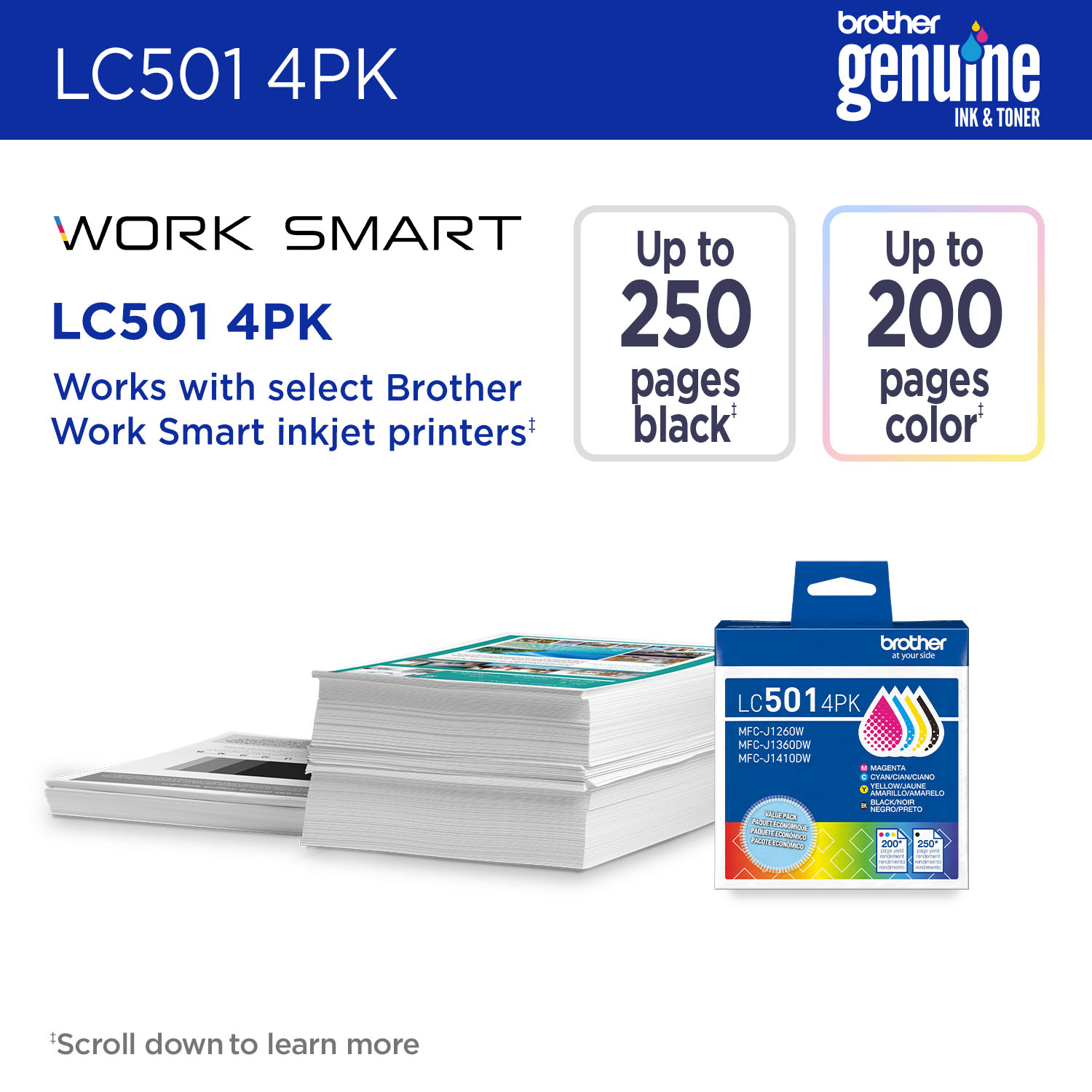 Brother LC5014PKS ink cartridge 4 pc(s) Original Standard Yield Black, Cyan, Magenta, Yellow – image 2