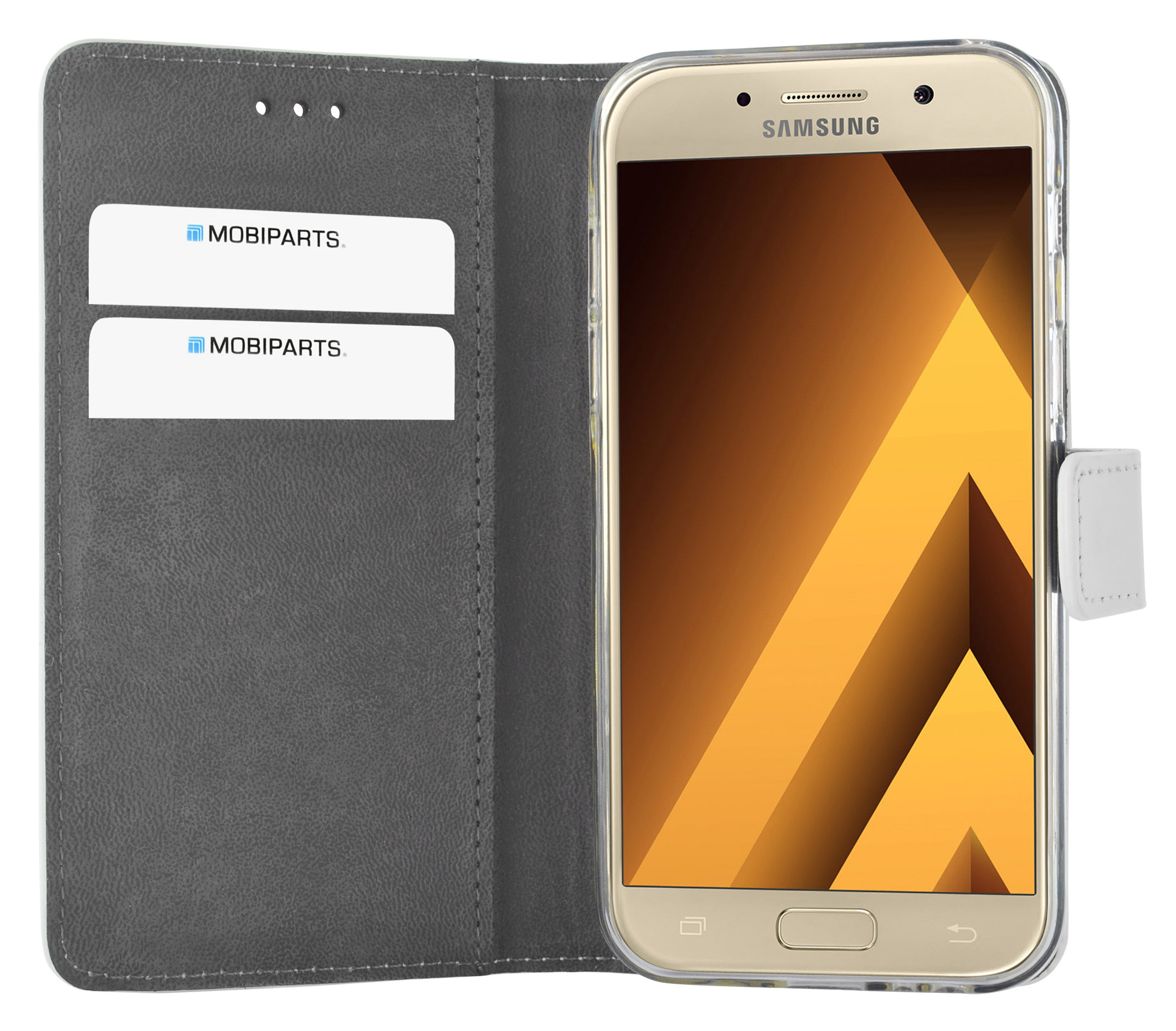 Mobiparts Premium Wallet TPU Case Samsung Galaxy A3 (2017) White – image 4