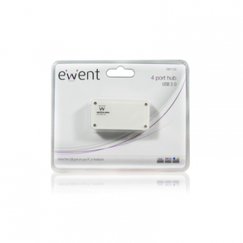 Ewent EW1120 interface hub 480 Mbit/s White – image 3