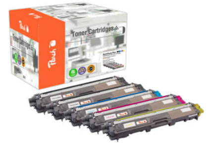 Peach 112157 toner cartridge 5 pc(s) Compatible Black, Cyan, Magenta, Yellow