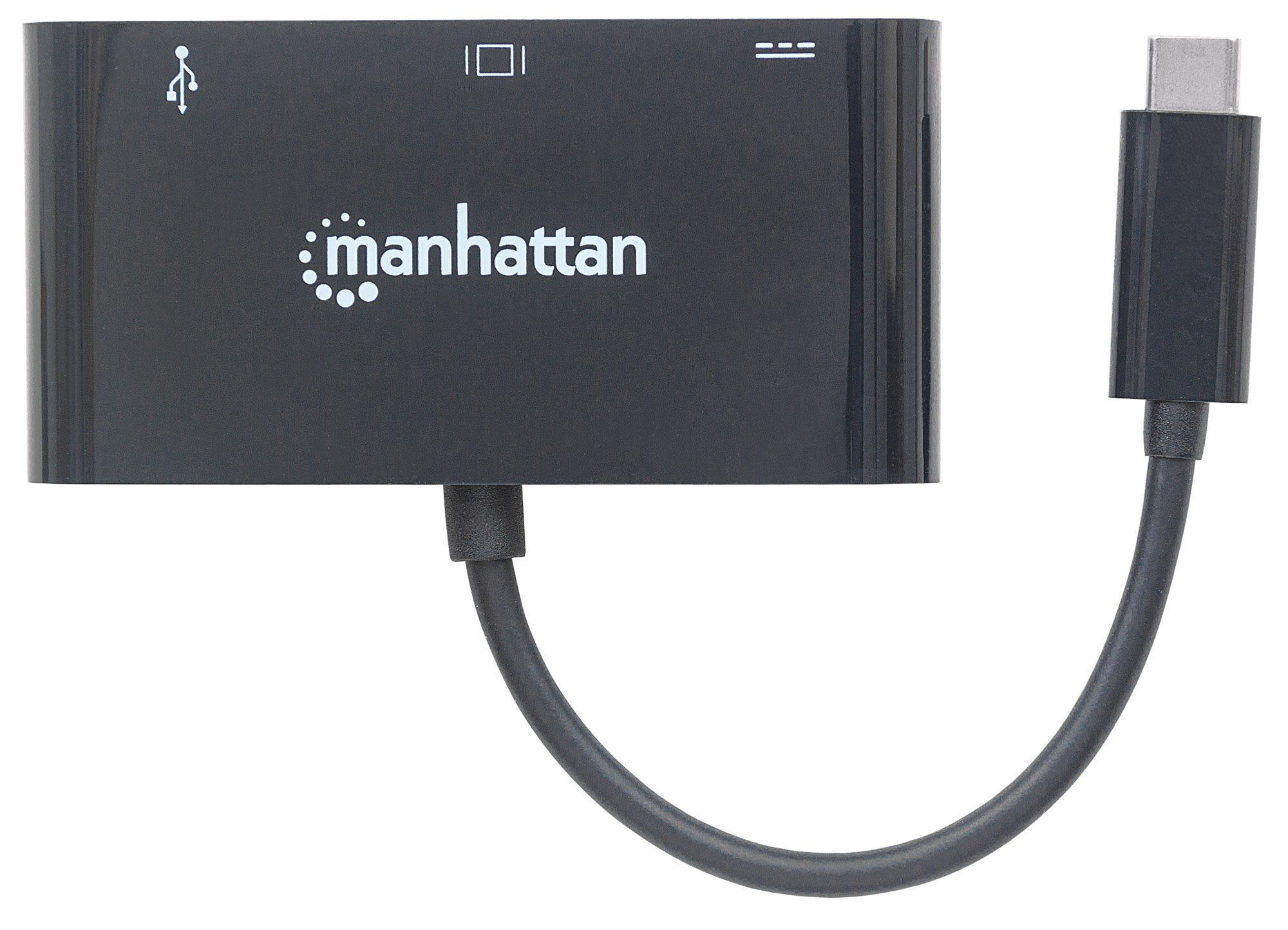 Manhattan USB-C 3-Port Hub/Dock, USB-C to USB-A, USB-C and VGA, 5 Gbps (USB 3.2 Gen1 aka USB 3.0), 1080p@60Hz, Power Delivery to USB-C Port (60W), Cable – image 5