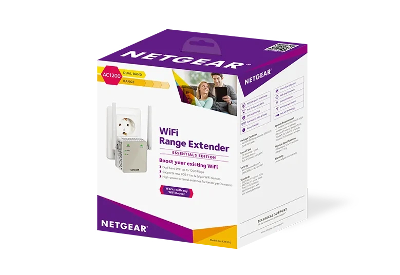 NETGEAR EX6120-100CNS network extender Network repeater Grey, White 10, 100 Mbit/s – image 2