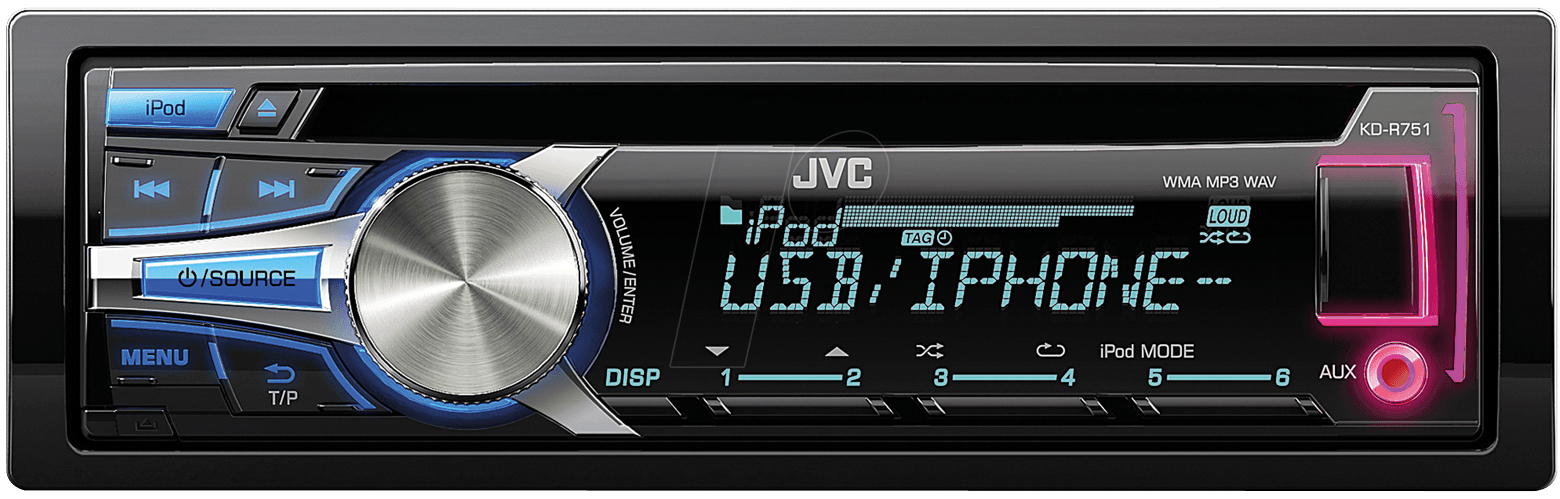 JVC KD-R751E car media receiver Black