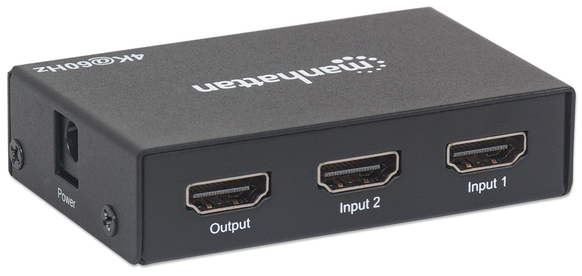 Manhattan HDMI Switch 2-Port, 4K@60Hz, Connects x2 HDMI sources to x1 display, Remote Control and Automatic and Manual Switching (via button), AC Powered (cable – image 5