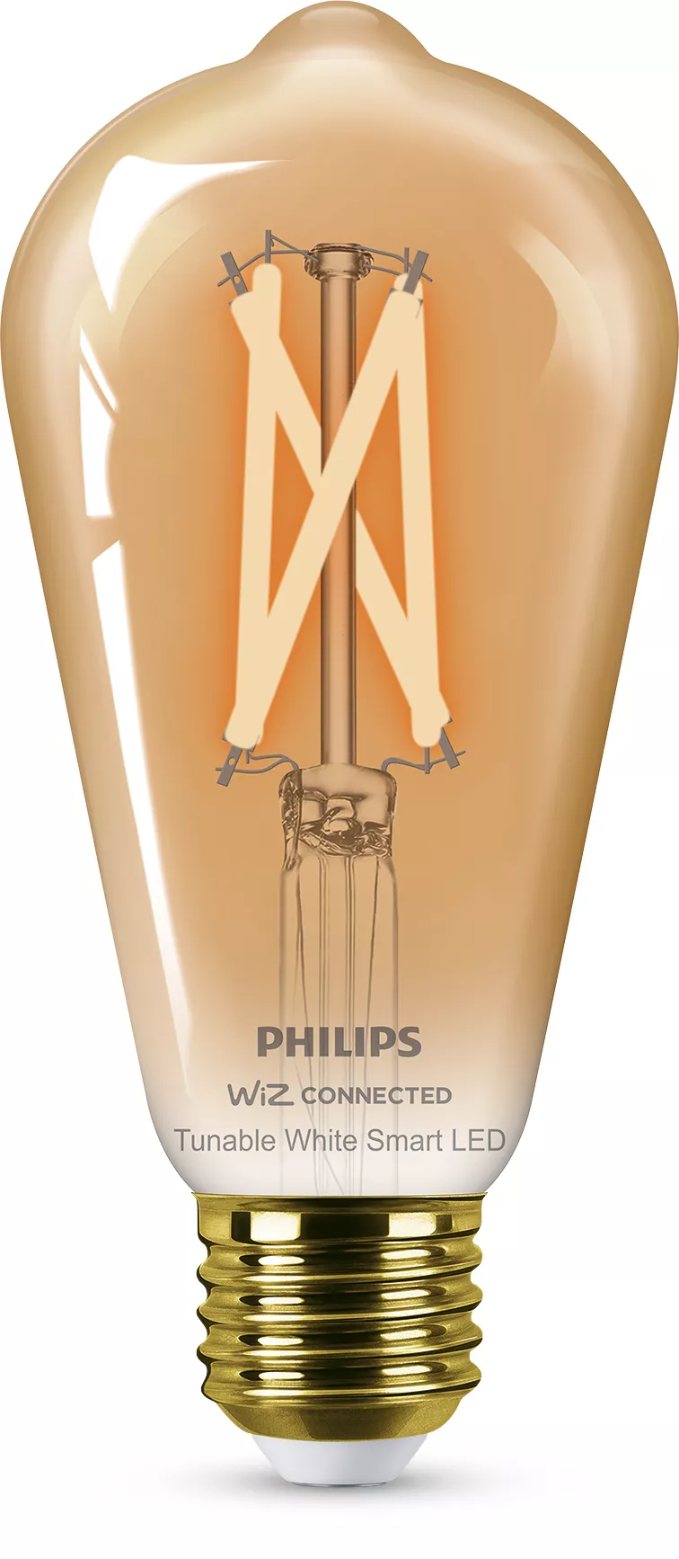 Philips by Signify Philips Smart LED Filament ST64 Bulb, E27 Base, 640 lm, 2-Pack