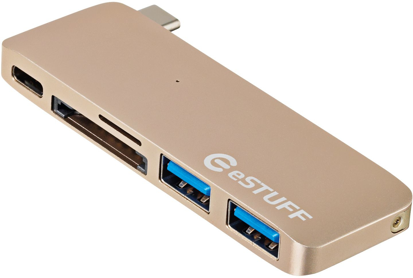 eSTUFF ES84121-GOLD laptop dock/port replicator USB 3.2 Gen 1 (3.1 Gen 1) Type-C – image 1