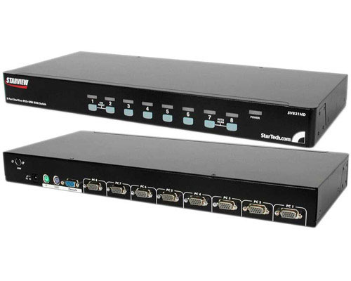 StarTech.com 8 Port StarView Mult-Platform USB + PS2 KVM Switch with OSD