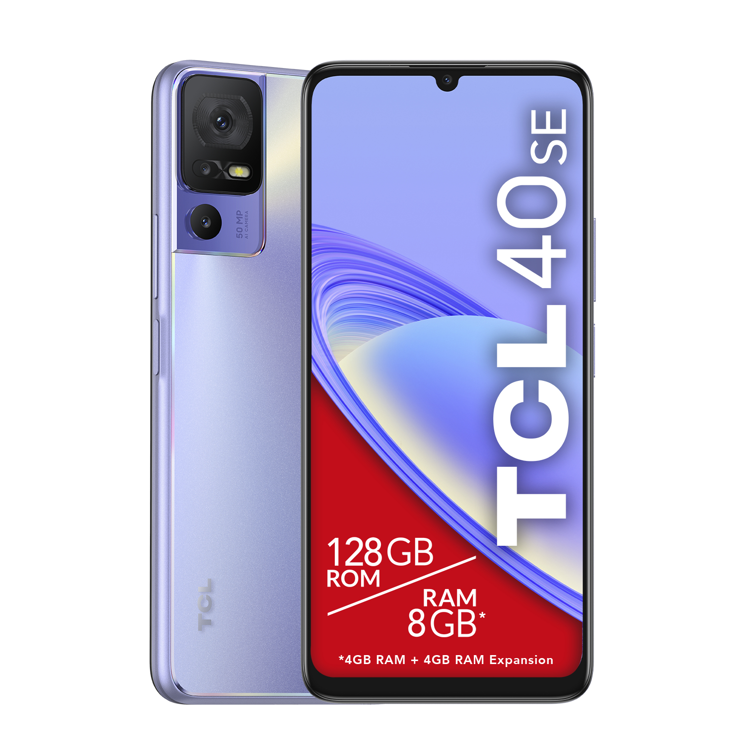 TCL 40 SE 17.1 cm (6.75") Dual SIM Android 13 4G USB Type-C 4 GB 128 GB 5010 mAh Purple – image 1