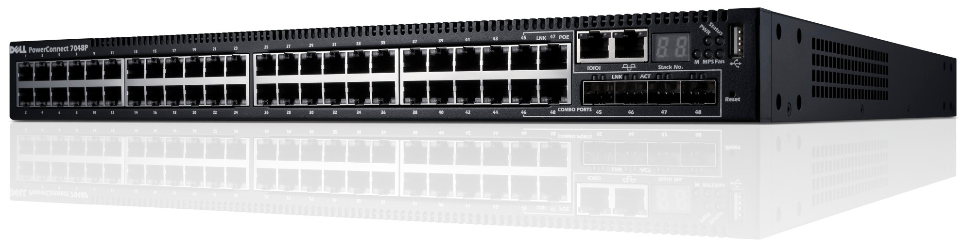 Dell PowerConnect 7048p Managed L3 Gigabit Ethernet (10/100/1000) Power over Ethernet (PoE) 1U Black – image 1