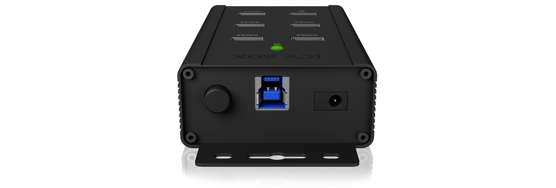 ICY BOX IB-HUB1411-QC3 USB 3.2 Gen 1 (3.1 Gen 1) Type-B 5000 Mbit/s Black – image 4