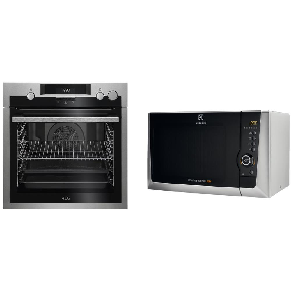 AEG BSE571222M+EMS28201OS steam oven Medium Stainless steel Buttons, Rotary – image 1