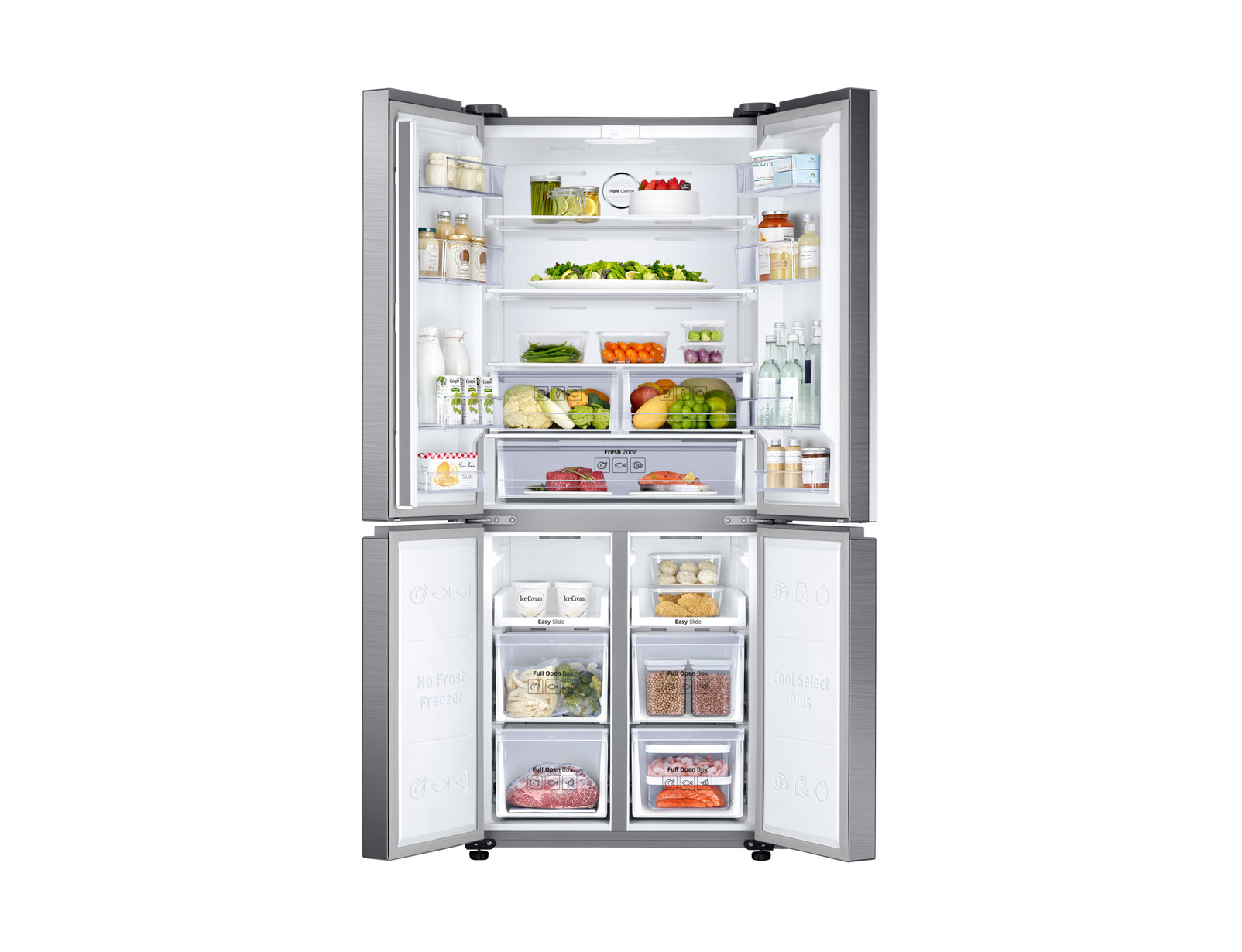 Samsung RF50K5920SL side-by-side refrigerator Freestanding – image 4